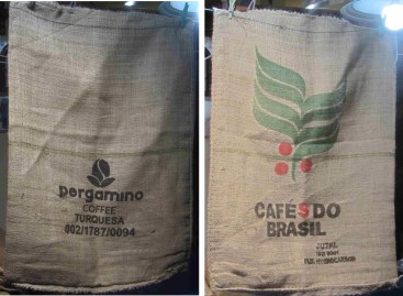 SACO DE CAFE  PERGAMINO COFFEE TURQUESA